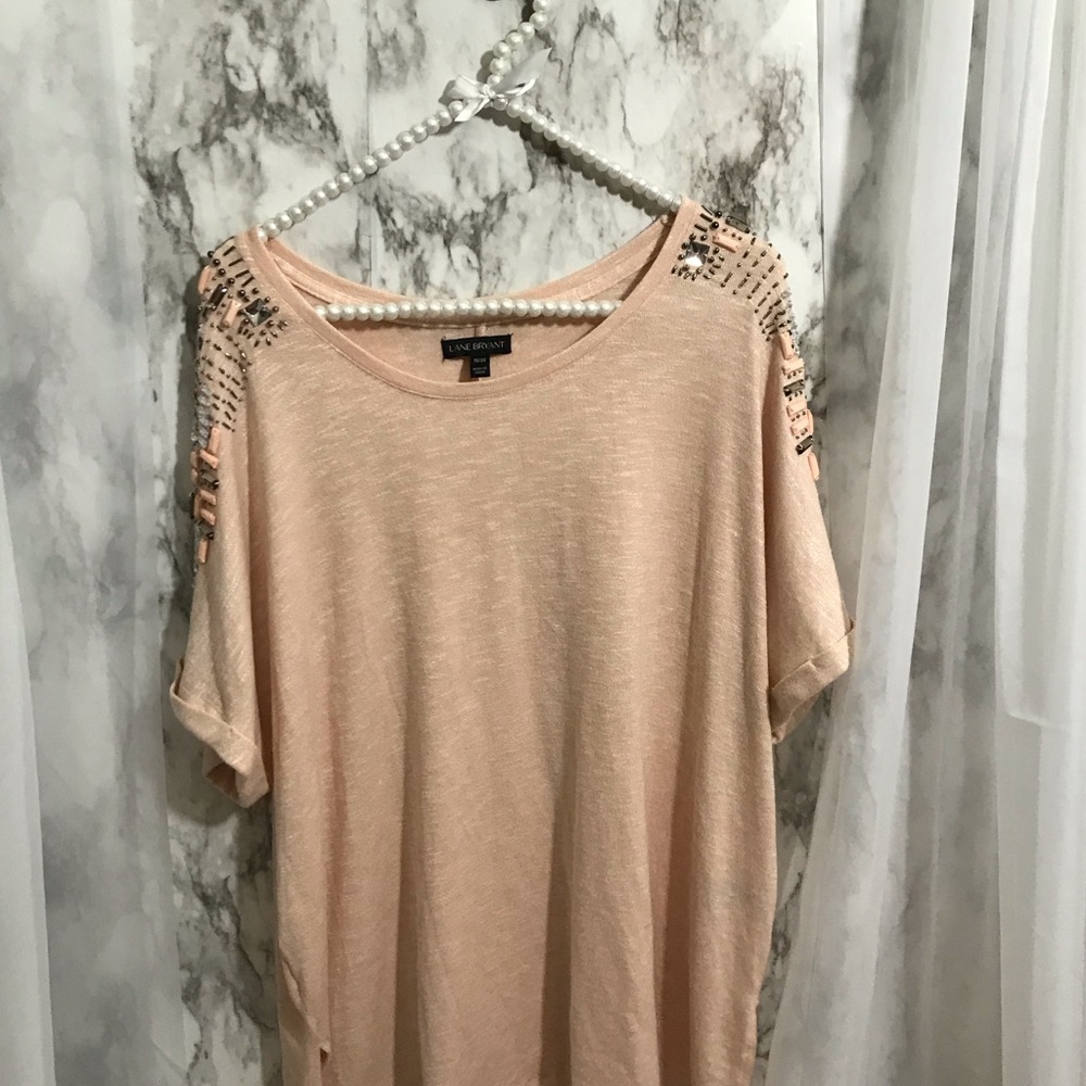 Peach 🍑 Beaded Blouse